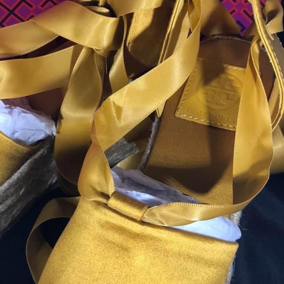 Tory Burch Elisa Wedge Espadrille-Satin - Picture 3 of 8